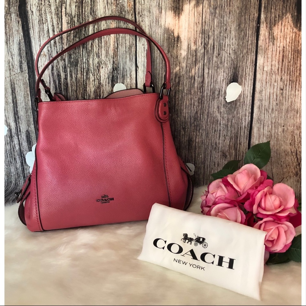 SOLD!! ⚠️Coach Edie 31 Leather Handbag in Rouge